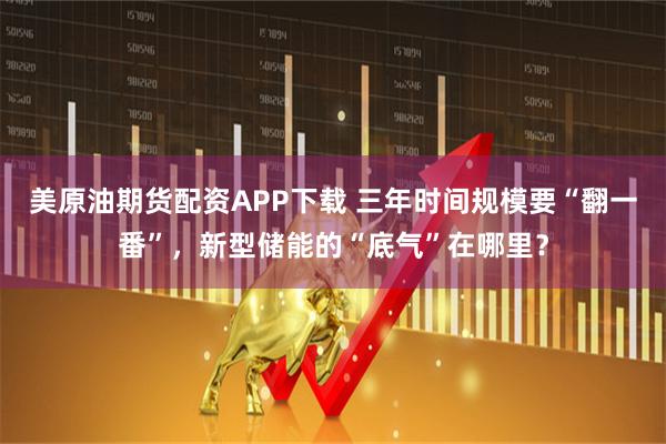 美原油期货配资APP下载 三年时间规模要“翻一番”，新型储能的“底气”在哪里？