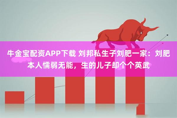 牛金宝配资APP下载 刘邦私生子刘肥一家：刘肥本人懦弱无能，生的儿子却个个英武